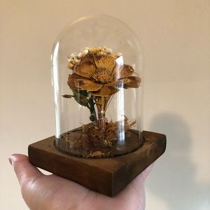 Vintage Glass Incased Flower Arrangement by Leonard Creations